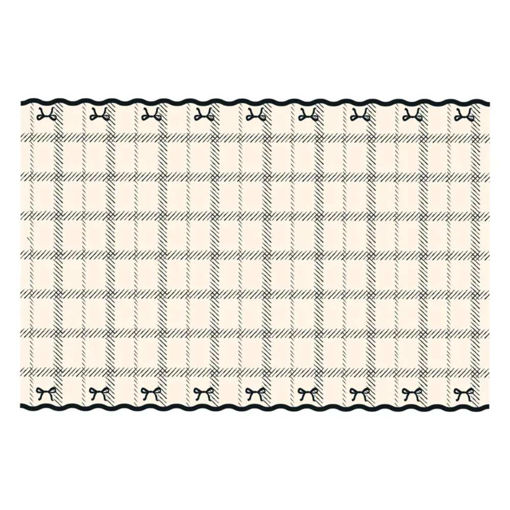 Picture of TABLECLOTH WHITE WITH BOWS 180X120CM